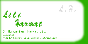 lili harmat business card